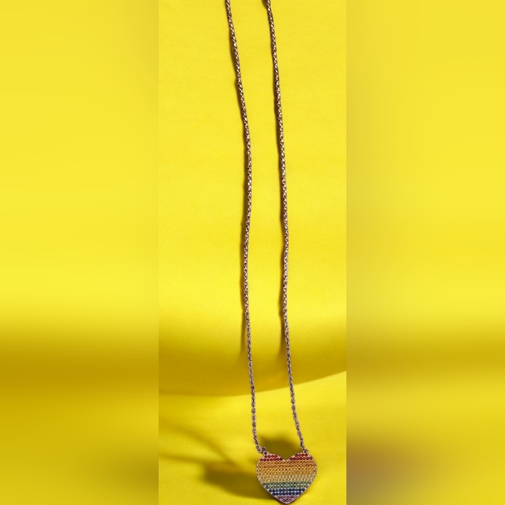 VPL Multicolor Heart Pendant Necklace